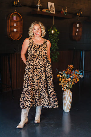 Sand Leopard Dress