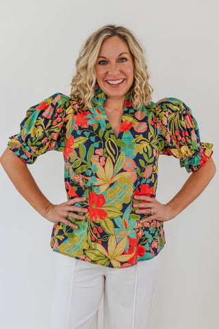 Garden Center Top - Navy