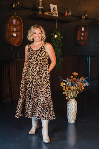 Sand Leopard Dress
