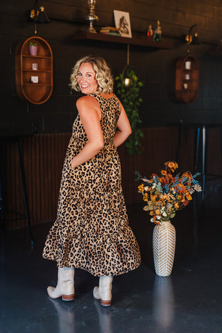 Sand Leopard Dress