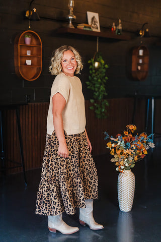 Sand Leopard Dress