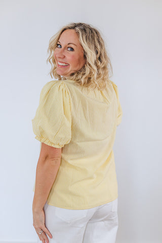 Neon Rainbow Top - Neon Yellow