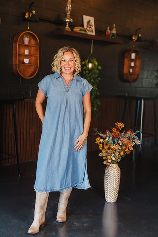 Hey There Delilah Denim Dress - Light Wash