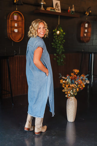 Hey There Delilah Denim Dress - Light Wash