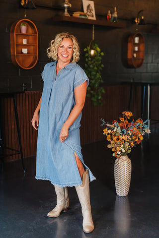 Hey There Delilah Denim Dress - Light Wash