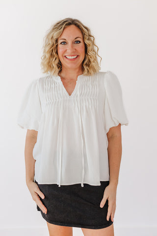 Ruthie Ruffle Top - Off White