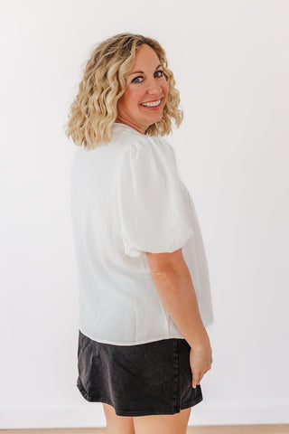 Ruthie Ruffle Top - Off White