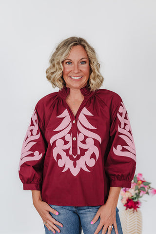 Burgundy Royal Beauty Top