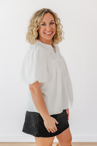 Ruthie Ruffle Top - Off White