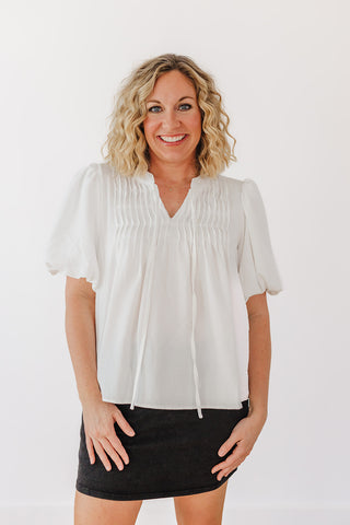 Ruthie Ruffle Top - Off White