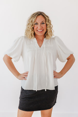 Ruthie Ruffle Top - Off White