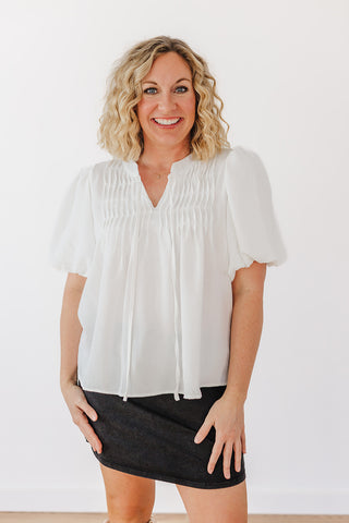 Ruthie Ruffle Top - Off White