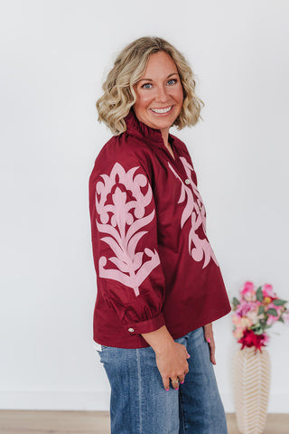 Burgundy Royal Beauty Top