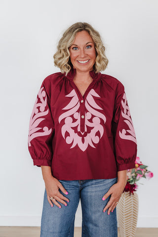 Burgundy Royal Beauty Top