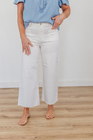 Wimberly White Judy Blue Crop Jeans