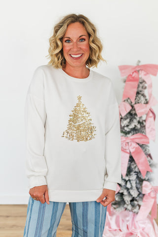 Stockbridge Tree Sequin Sweatshirt