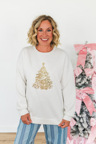 Stockbridge Tree Sequin Sweatshirt