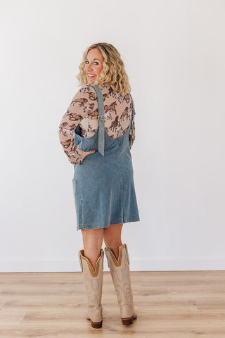 Meadow Refined Denim Jumper Dress