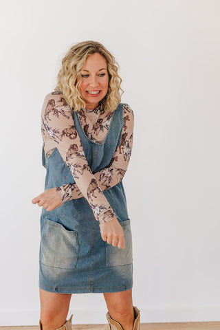 Meadow Refined Denim Jumper Dress