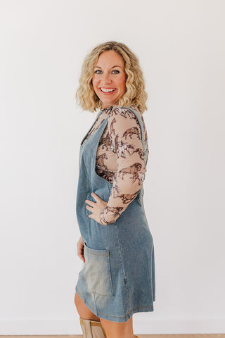 Meadow Refined Denim Jumper Dress