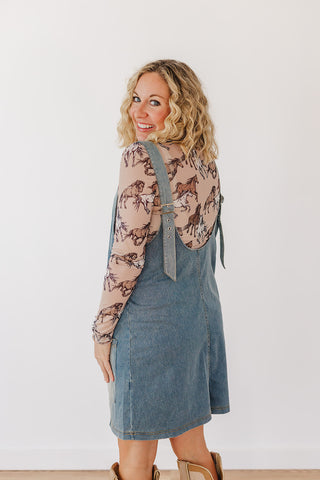 Meadow Refined Denim Jumper Dress