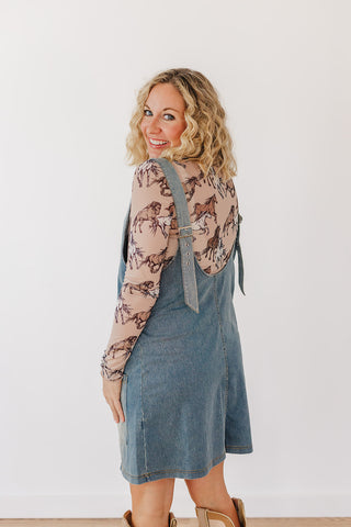 Meadow Refined Denim Jumper Dress