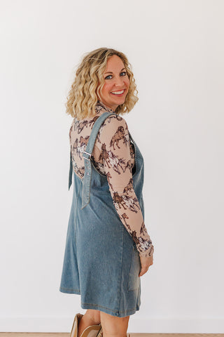 Meadow Refined Denim Jumper Dress