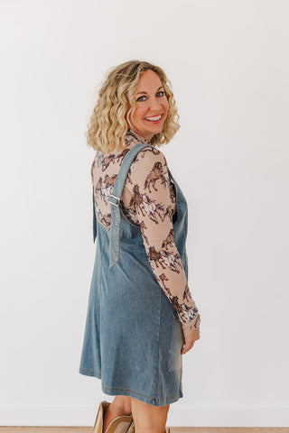 Meadow Refined Denim Jumper Dress