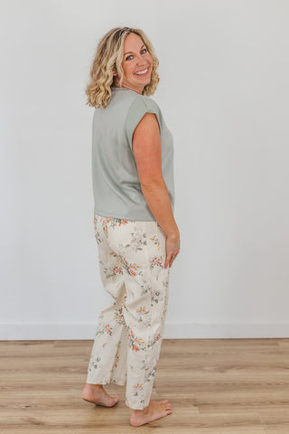 Cap Sleeve Crissy Top - Sage