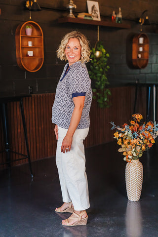 Fall State Of Mind Top - Navy