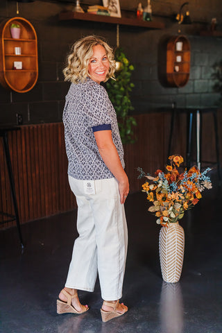 Fall State Of Mind Top - Navy