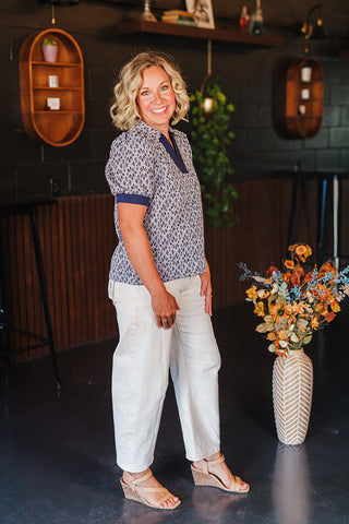 Fall State Of Mind Top - Navy
