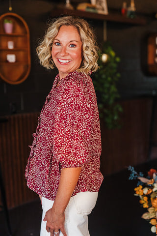 Ball Game Ready Top - Maroon