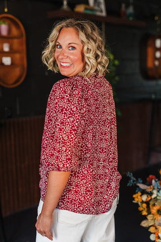 Ball Game Ready Top - Maroon