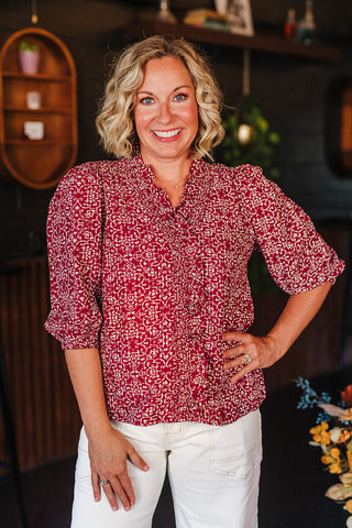 Ball Game Ready Top - Maroon
