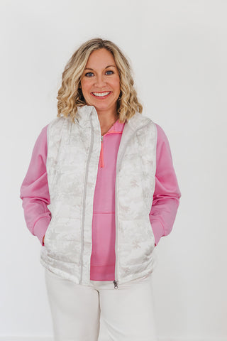 Kayla Luxe Hooded Quarter Zip Pullover - Light Pink