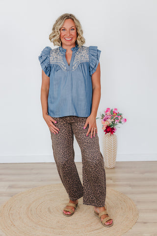 Bella Light Blue Top