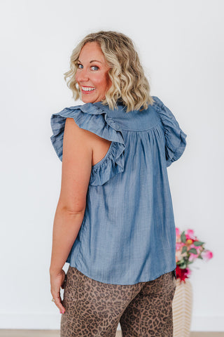 Bella Light Blue Top