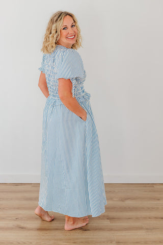 Skys Are Blue Dress - Blue