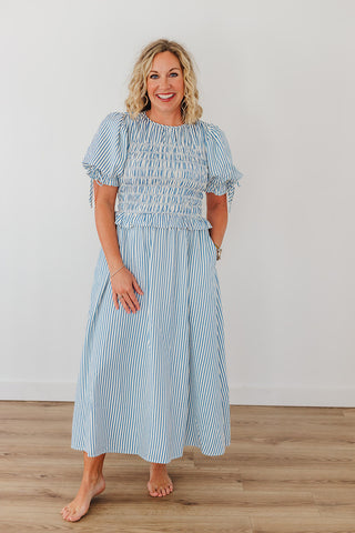 Skys Are Blue Dress - Blue