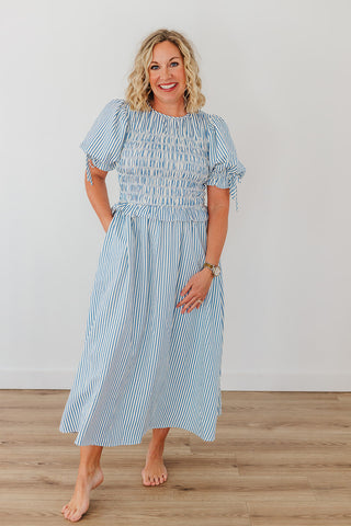 Skys Are Blue Dress - Blue