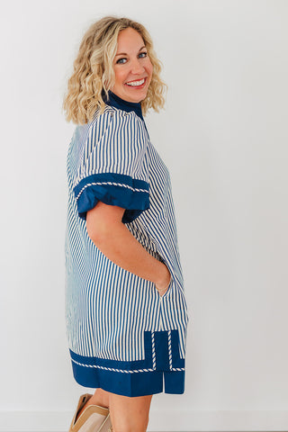 Simply Striped Dress - Indigo
