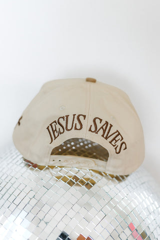 Make Jesus Famous Hat - Brown Polka Dot