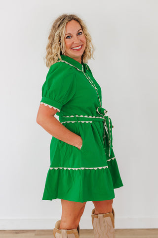 Set Me Free Dress - Kelly Green