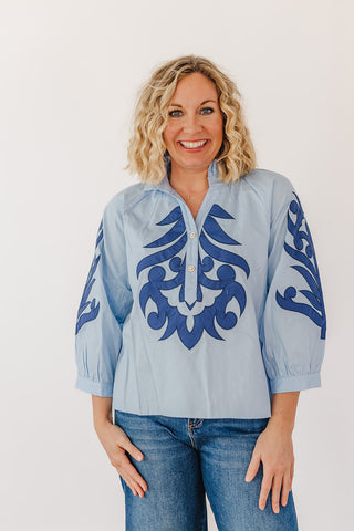 Blue Royal Beauty Top