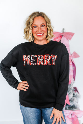 Merry Leopard Luxe Pullover