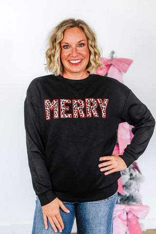 Merry Leopard Luxe Pullover