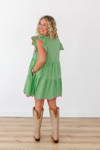 Flatter My Fancy Dress - Lime