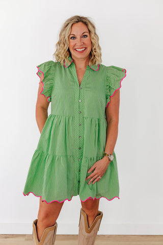 Flatter My Fancy Dress - Lime