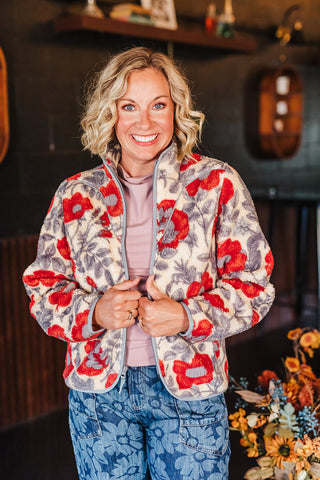 Sedona Fleece - Desert Floral Rosado